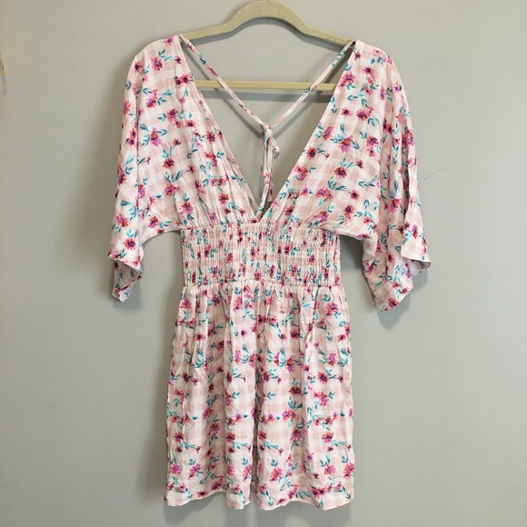 SOLD🔻Lovers + Friends Cacia Floral Gingham Dress - Picture 4 of 5